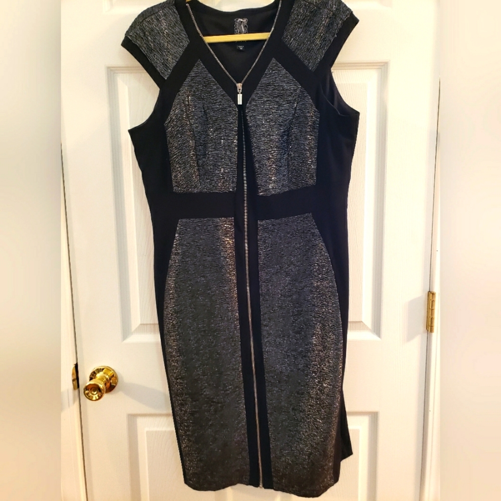 JAX black and silver dress, sz 16